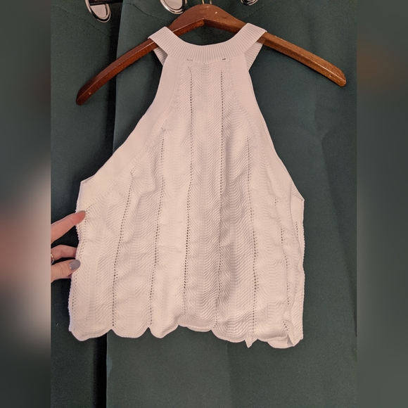 White Knit Halter Top Forever 21 - Picture 3 of 6